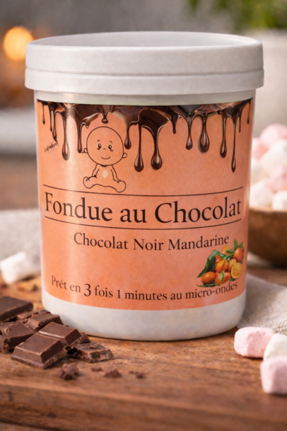 Fondue au Chocolat Noir Mandarine – prête en 3 minutes