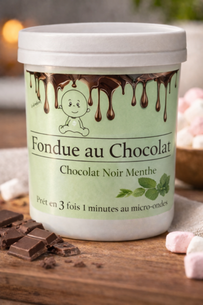 Fondue au chocolat noir menthe – prête en 3 minutes