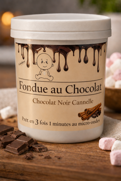 Fondue au chocolat noir cannelle – prête en 3 minutes