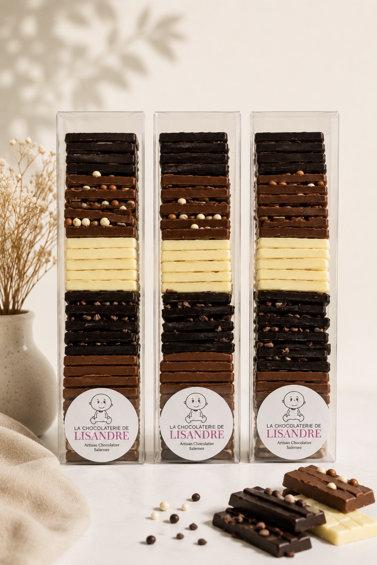 Réglette Mini Chocolats Assortis Artisanaux –